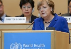Ангела Меркель выступила с речью на конференции ВОЗ